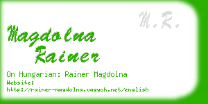 magdolna rainer business card